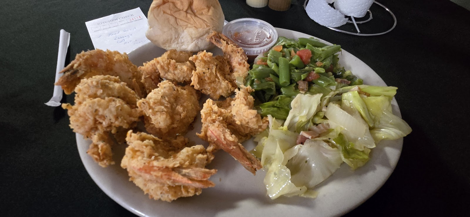 Meal served at The Lunch Box restaurant